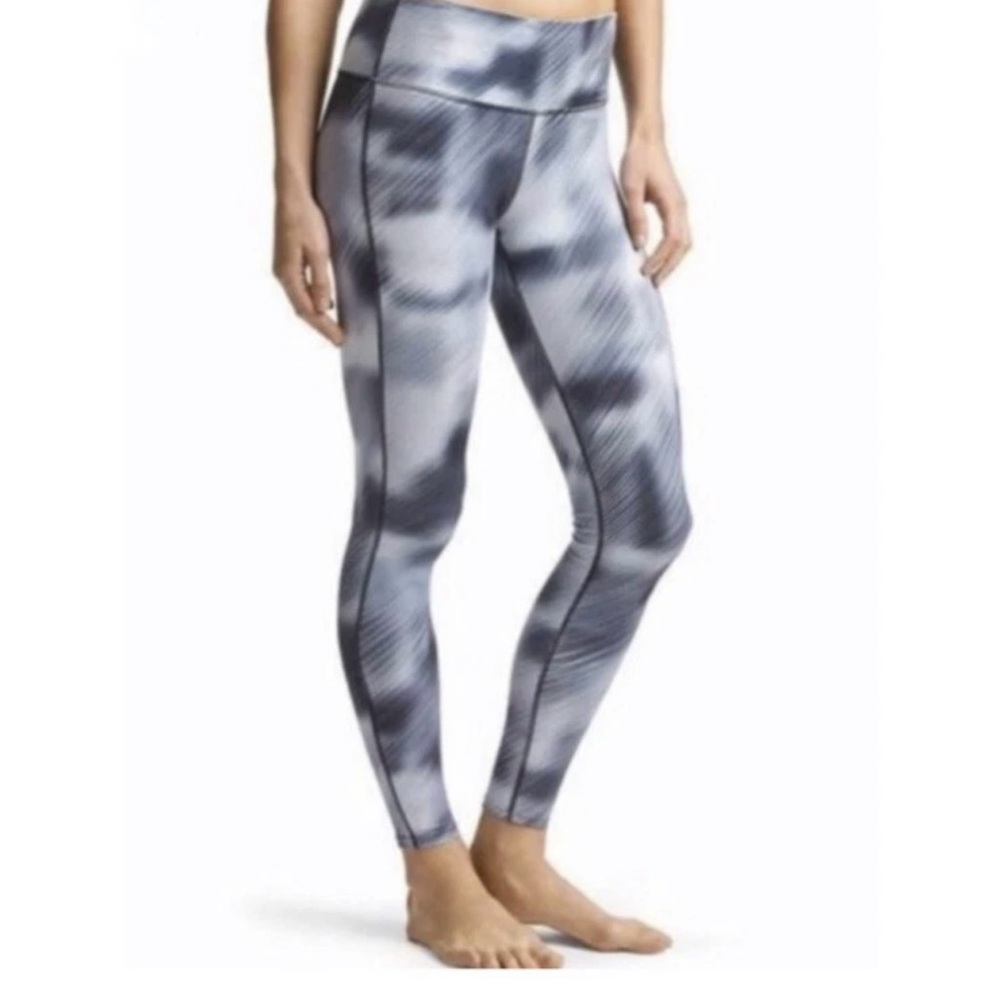 Athleta Black and Gray Patterned Leggings